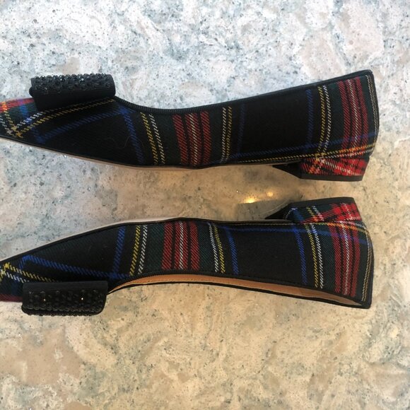 J Crew Women's Tartan and crystal ballet flat size 8 - Picture 2 of 6
